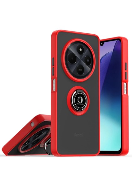 Realme C75 4g Kılıf Montreal Yüzüklü Silikon Kapak - Kırmızı Svlrs