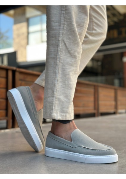 BA0241 Bağcıksız Yüksek Taban Gri Süet Erkek Ayakkabı modelleri