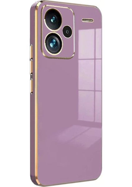 Xiaomi Redmi Note 13 Pro Plus Kılıf Volet Silikon - Mor Svlrs