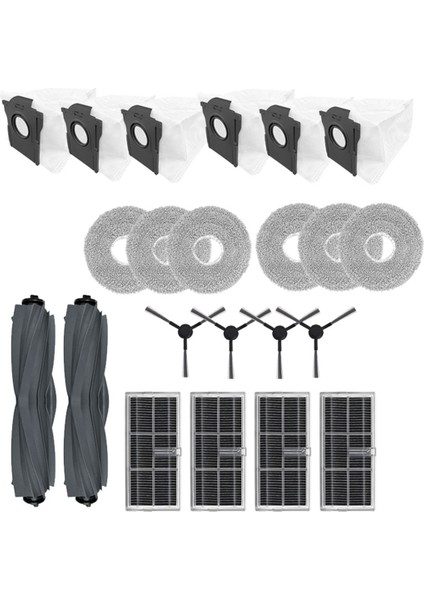 Dreame L10S Ultra Gen 2 / L30S Ultra / L30 Pro Ultra Robot Süpürge Için 22 Adet Ana Yan Fırça Paspas Filtre Toz Torbaları (Yurt Dışından) modelleri