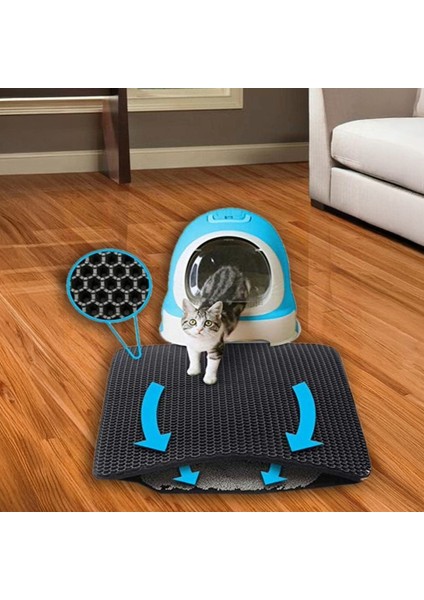 Elekli Kum Hazneli Kedi Tuvalet Önü Paspası Kedi Kumu Paspası 40X60 cm fiyatları