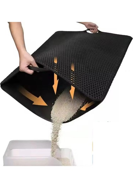 Elekli Kum Hazneli Kedi Tuvalet Önü Paspası Kedi Kumu Paspası 40X60 cm modelleri
