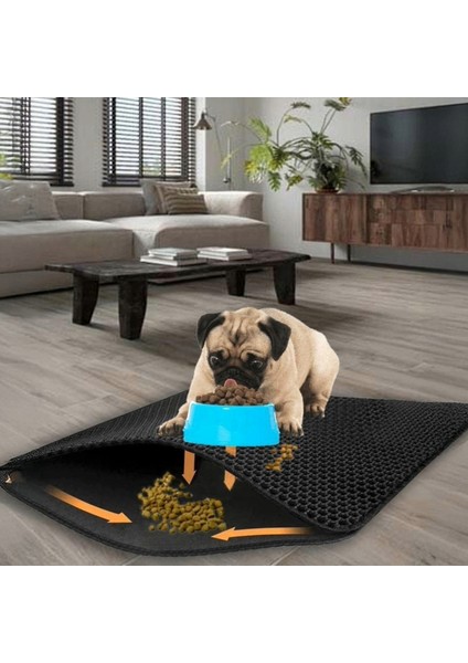 Elekli Kum Hazneli Kedi Tuvalet Önü Paspası Kedi Kumu Paspası 40X60 cm indirimleri