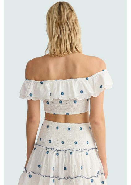 Brode Kumaş Kolsuz Fitted Crop Bluz Yazlık Günlük Stil Dayanıklı Malzeme Kullanım Için modelleri