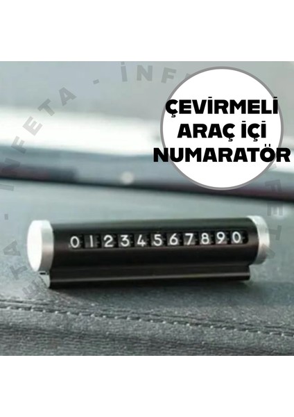 Metal Numara Çevirmeli Araç Içi Telefon Numaratör-Park Numarası Araba Numaratör