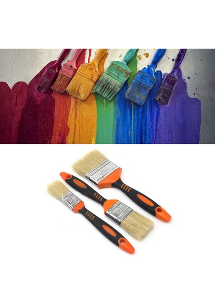 3'lü Kestirme Boya Fırça Seti No 1-1.5-2 Fırça Seti modelleri