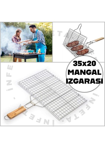 35X20 Paslanmaz Tel Izgara Et Izgarası Mangal Teli Küçükboy