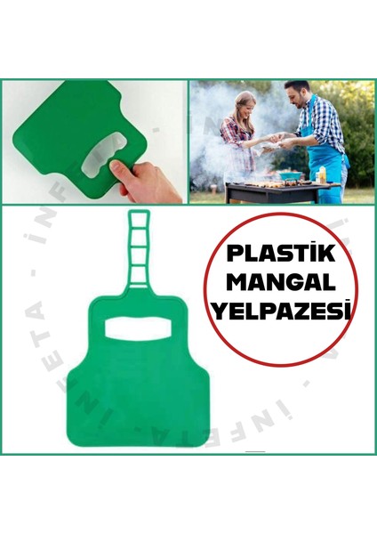 Plastik Mangal Yelpazesi 19X27 cm Kolay Tutum