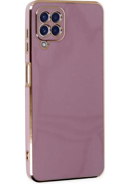 Samsung Galaxy A12 Kılıf Volet Silikon - Mor Svlrs