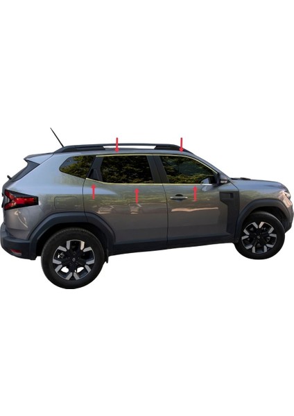 Renault Duster 2024 Üzeri Krom Cam Çıta Seti 10 Parça Paslanmaz Çelik fırsatları