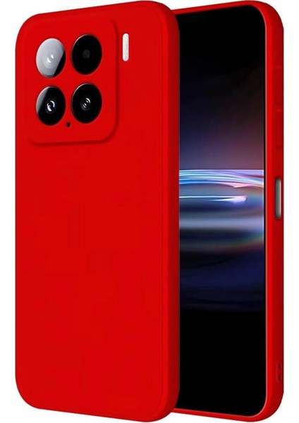 Xiaomi Mi 15 Pro Kılıf Nano Içi Kadife Silikon - Kırmızı Svlrs