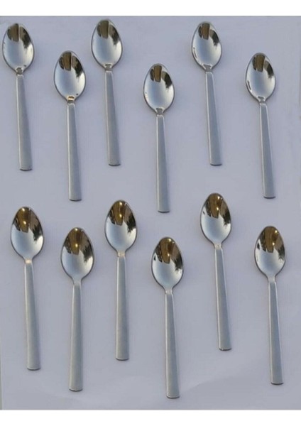 72 Parça Paslanmaz Çelik Günlük Sade Çay Kaşığı Takımı modelleri