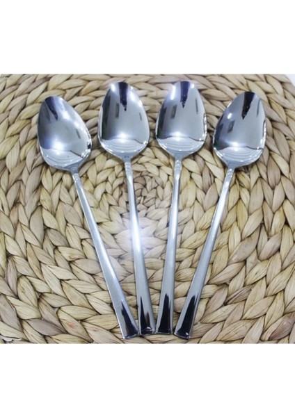 24 Parça Çelik Yemek Takımı, Şık ve Dayanıklı Düz Model Set modelleri