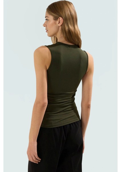 Fitted Kolsuz Örme Bluz Asimetrik Yaka Günlük Stil Profesyonel Görünüm Modern Şık modelleri