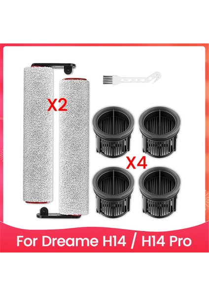 Dreame H14 / H14 Pro Islak Kuru El Tipi Kablosuz Elektrikli Süpürge Parçaları Silindir Ana Fırça Hepa Filtresi Için Yedek Kit (Yurt Dışından)