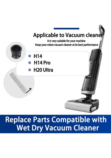 Dreame H14 / H14 Pro Islak Kuru El Tipi Kablosuz Elektrikli Süpürge Parçaları Silindir Ana Fırça Hepa Filtresi Için Yedek Kit (Yurt Dışından) fiyatları