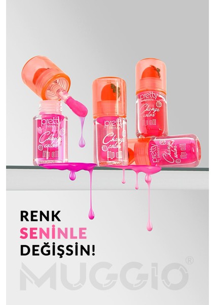 Sihirli Renk Değiştiren Lip Oil Dudak Yağı Çilek Aromalı Yoğun Nemlendirme fiyatları
