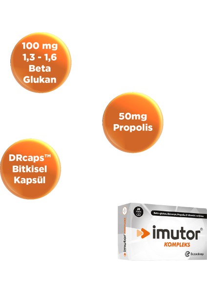 Imutor Kompleks Beta Glukan 30 Kapsül fiyatları