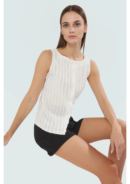 Kadın Gofre Örme Bluz Fitted Kalıp Kayık Yaka Günlük Stil Profesyonel Görünüm Şık fiyatları