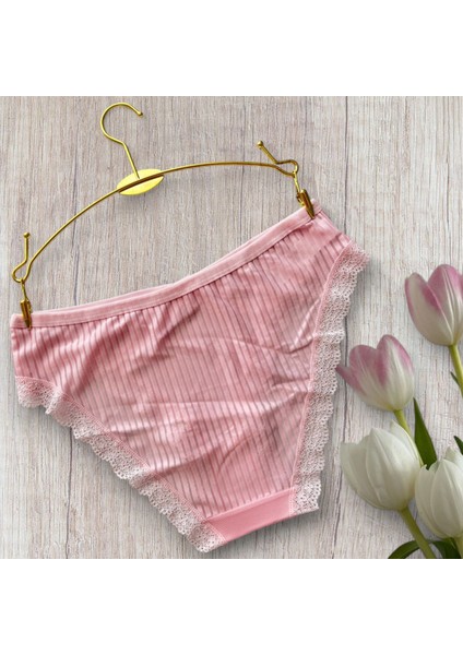 Tül Detaylı Pembe Slip Külot 38-40 B