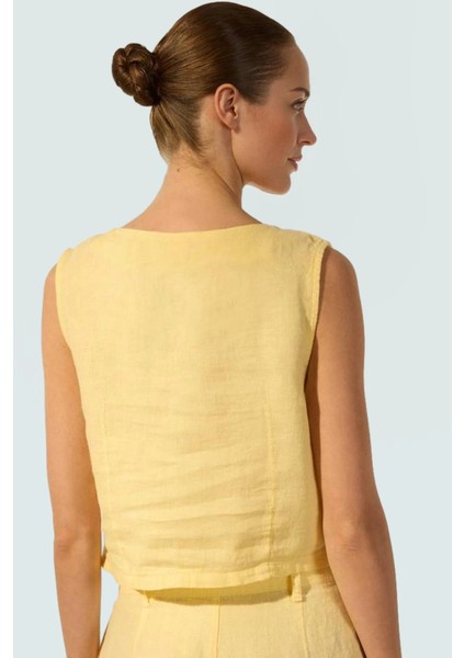 Yazlık Keten Crop Bluz Düğme Detaylı Günlük Tarz Konforlu Kesim Premium Kalite Zarifane Tasarım modelleri