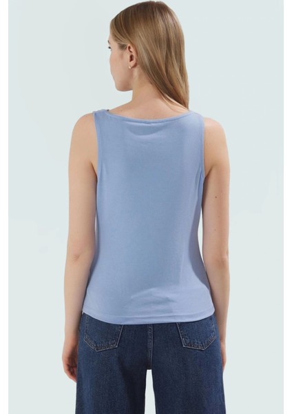Yazlık Modal Örme Bluz Fitted Kalıp Degaje Yaka Rahat Günlük Stil Kullanım Için modelleri