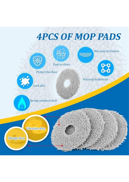 Ecovacs Deebot T20 Omni / T20E Omni Robot Süpürge Aksesuarları Ana Yan Fırça Hepa Filtreler Paspas Torbaları (Yurt Dışından) indirimleri