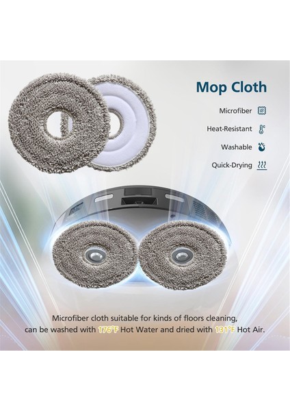 Yıkanabilir Paspas Pedleri Roborock Saros Z70 / Roborock G30SPACE Elektrikli Süpürge Parçaları Için Yedek Paspas Pedleri 8 Adet (Yurt Dışından) modelleri