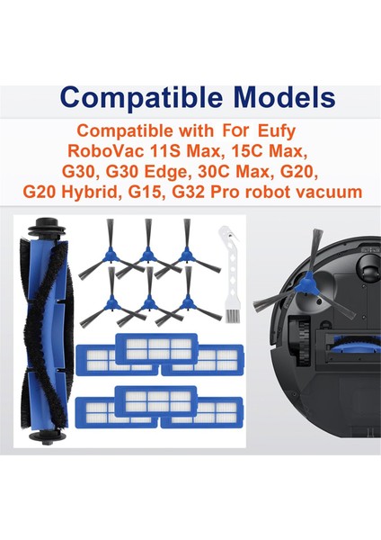 Eufy Robovac 11S Max, 15C Max, G30, G30 Edge, 30C Max, G20, G20 Hybrid, G15, G32 Pro Robot Süpürge Parçaları Için Aksesuarlar (Yurt Dışından) indirimleri