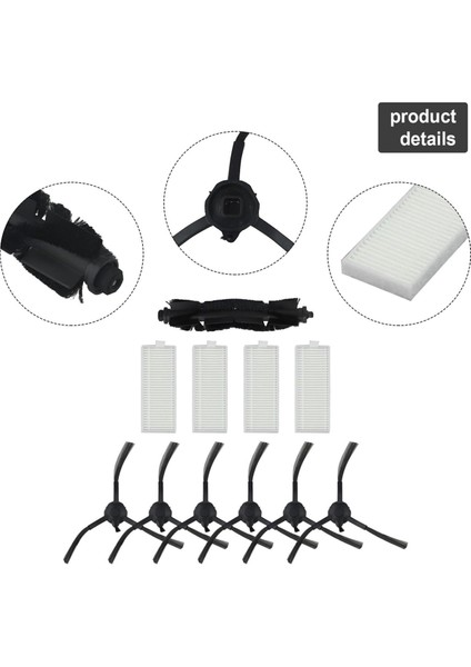 Botslab S8 Plus Robotik Süpürge Yedek Parçaları Için Ana Silindir Yan Fırça Filtresi (Yurt Dışından) indirimleri