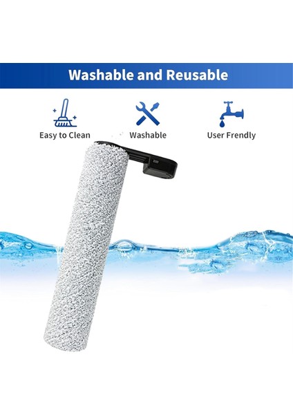 Xiaomi Mijia 3 Max/3 Pro/2 Elektrikli Süpürge Aksesuarları Parçası Zemin Temizleme Fırçası Için 2 Adet Islak ve Kuru Vakum Silindir Fırçası (Yurt Dışından) fiyatları