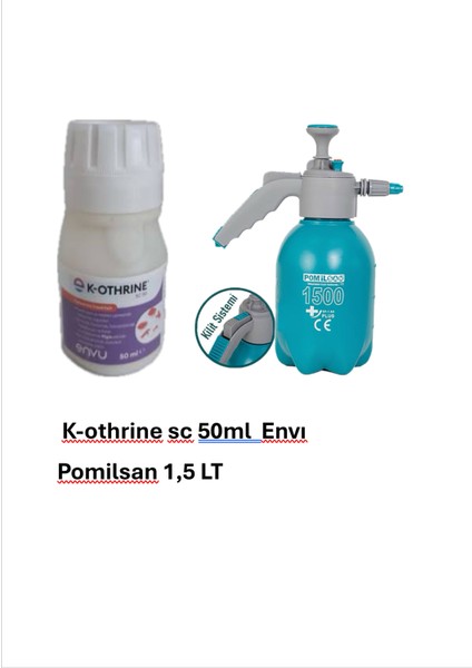 Bayer K-Othrine SC50 50ML Kene, Karınca, Kırkayak, Ilacı ve 1,5lt Gardener Basınçlı Ilaçlama Pompası