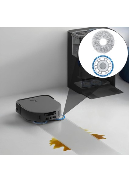 Ecovacs Deebot X5 Pro Omni/x5 Omni Robot Süpürge Yedek Parçaları Için Yedek Tutuculu 2 Set Paspas Bezi (Yurt Dışından) fiyatları