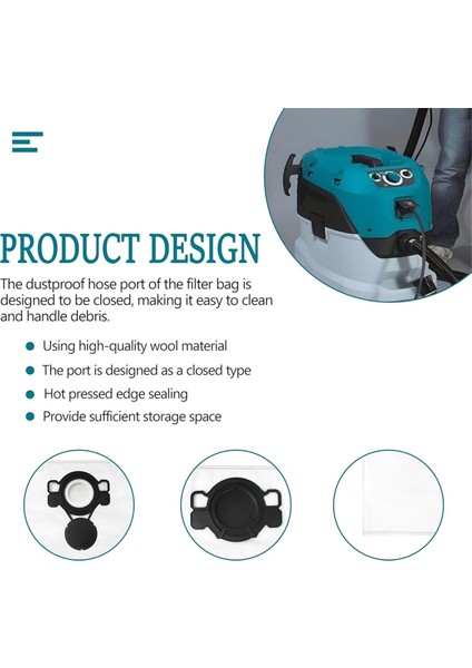 Nilfisk 107419593 ATTIX33/44, VL200AERO 20/21, Aero 25/26/31, VC2010L/VC2511 Elektrikli Süpürge Parçaları Için 12 Adet Toz Torbası (Yurt Dışından) indirimleri