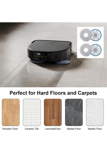 Ecovacs Deebot X5 Pro Omni/x5 Omni Robot Süpürge Yedek Parçaları Için Yedek Tutuculu 2 Set Paspas Bezi (Yurt Dışından) fırsatları