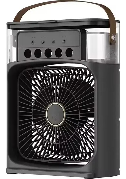 3'ten 1 Yaz Soğutma Fanı Taşınabilir Masaüstü Nemtopu USB Mini Klimalar Gece Işık Su Sisi Ev Veya Officalor: 5hole-White (Yurt Dışından)