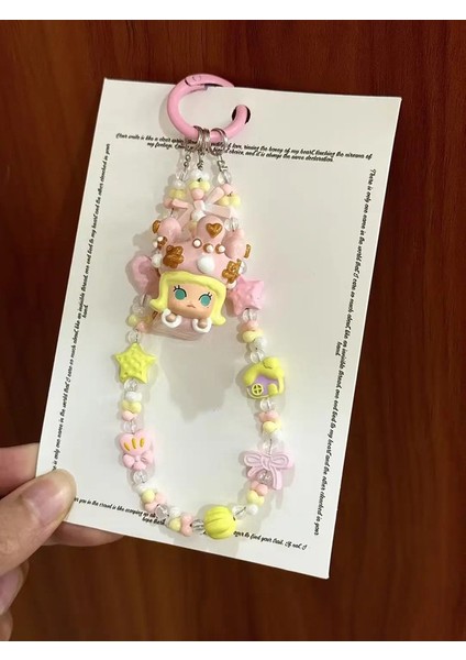Yeni Pop Bean Diy Kafatası Panda Molly Crybaby El Yapımı Ikinci Yaratılış Telefon Zinciri Boyalı Anahtarlama Alaşım Anahtarı Hediye Renk: Molly Crown/malzeme: Tek Beden (Yurt Dışından)