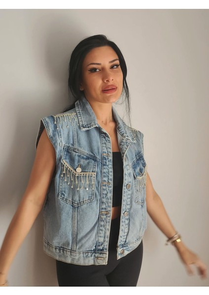 Tasarım Denim Yelek modelleri