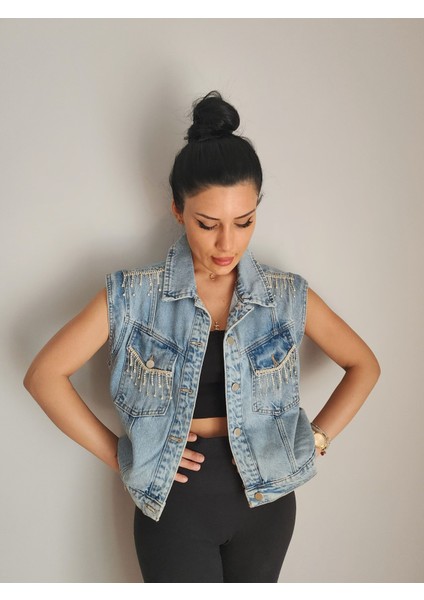 Tasarım Denim Yelek indirimleri