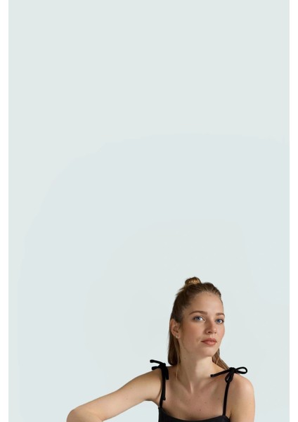 Fitted Peplum Bluz Askılı Örme Günlük Şıklık Yüksek Kalite Mükemmel Uyum