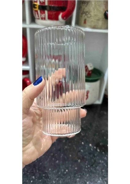 400 ml Çok Renkli Isıya Dayanıklı Origami Stil Borosilikat Bardak - 1 Adet