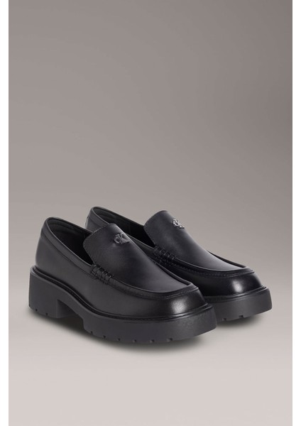 Kadın Combat Loafer Hw Lth Ayakkabı - Siyah