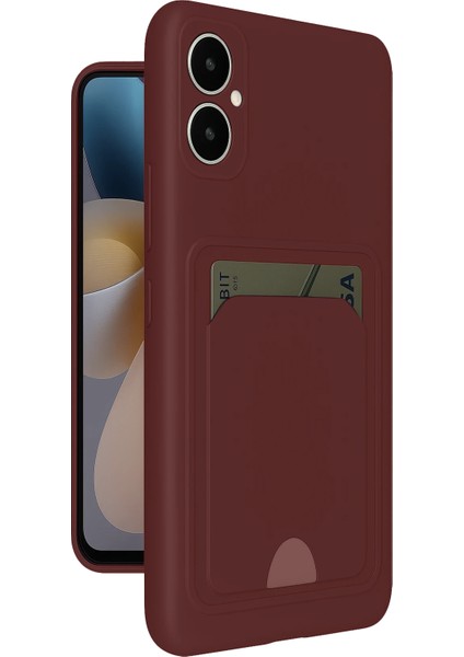 Samsung Galaxy A05 Kelvin Kartvizitli Silikon - Bordo Svlrs