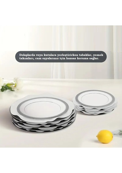 24 Parça Gri Keçe Tabak ve Kase Koruyucu Organizer modelleri