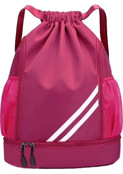 Spor Basketbol Sırt Çantası Seyahat Açık Su Geçirmez Yüzme Fitness Seyahat Spor Çantası Basketbol Çantası Yürüyüş Tırmanış Sırt Çantası Renk: Rosered (Yurt Dışından)