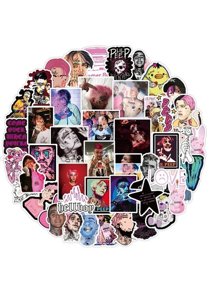 10/30/50PCS Lil Peep Rapçi Etiketleri Bagaj Kaykay Su Geçirmez Diy Su Geçirmez Grafiti Klasik Oyuncak Çıkartma Etiketi Çocuk Hediyecolor: 10PCS Lil Peep (Yurt Dışından)