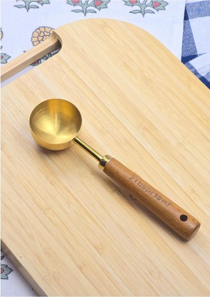 Ahşap Saplı 30 ml Altın Renk Ölçü Kaşığı, Kahve ve Mutfak Kullanımı Için Ideal fiyatları