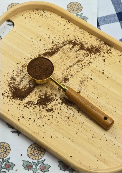 Ahşap Saplı 30 ml Altın Renk Ölçü Kaşığı, Kahve ve Mutfak Kullanımı Için Ideal fırsatları