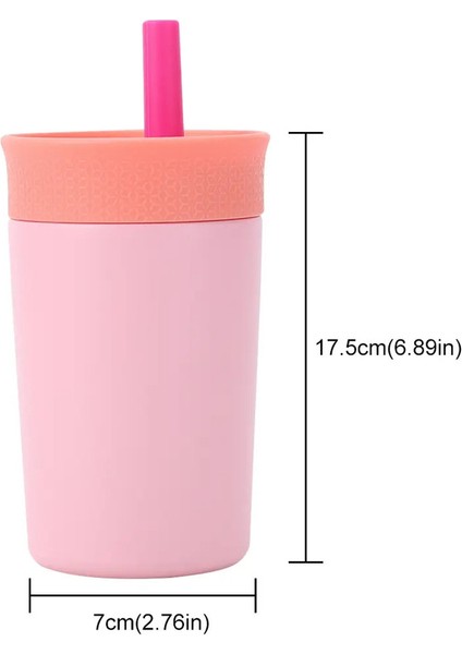 12OZ Kahve Fincanı Küçük Kapasiteli Paslanmaz Çelik Yalıtımlı Dak Saman Araba Dağı Dak Su Şişesi Termos Şişesi Soğuk Sıcak Kapasite Için: 12OZ/RENK: Pembe (Yurt Dışından)