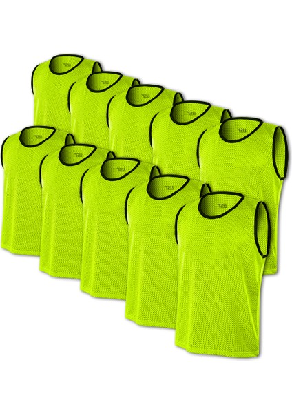 Antrenman Yeleği Fileli Sarı Büyük Boy - Bib 10 lu
